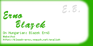 erno blazek business card